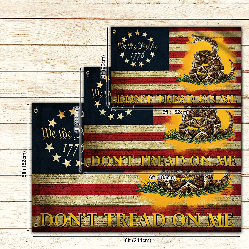 Patriotic Gadsden We The People Don't Tread On Me Grommet Flag MLN2052GF