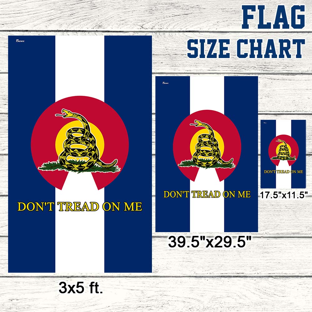 Don't Tread On Me Colorado Gadsden Flag TPT1167F