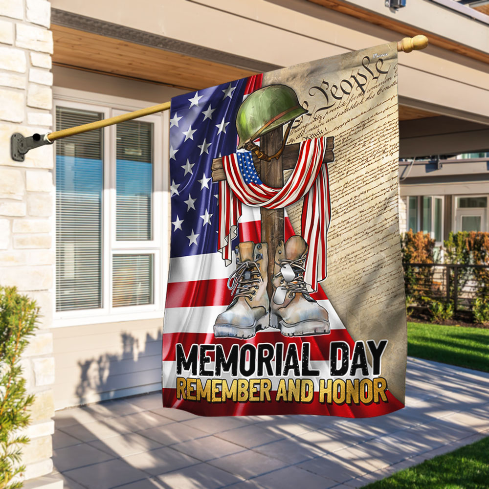 FLAGWIX Memorial Day Remember and Honor Veteran American Patriot We The People Flag MLN2754F