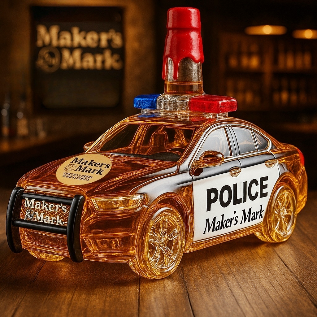 Police Car Whiskey Bottle