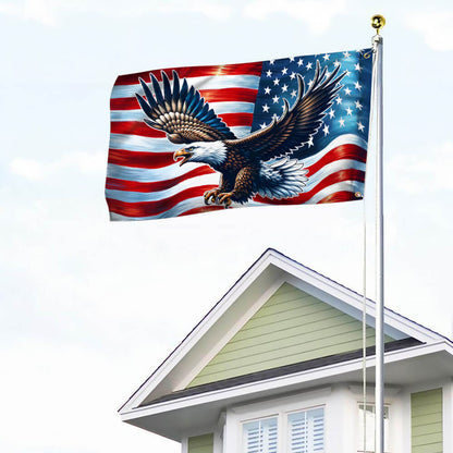 Patriotic Eagle American Grommet Flag TQN2402GF
