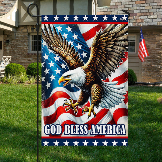 Flagwix American Flag - God Bless America Patriotic Eagle Flag MLN3352F