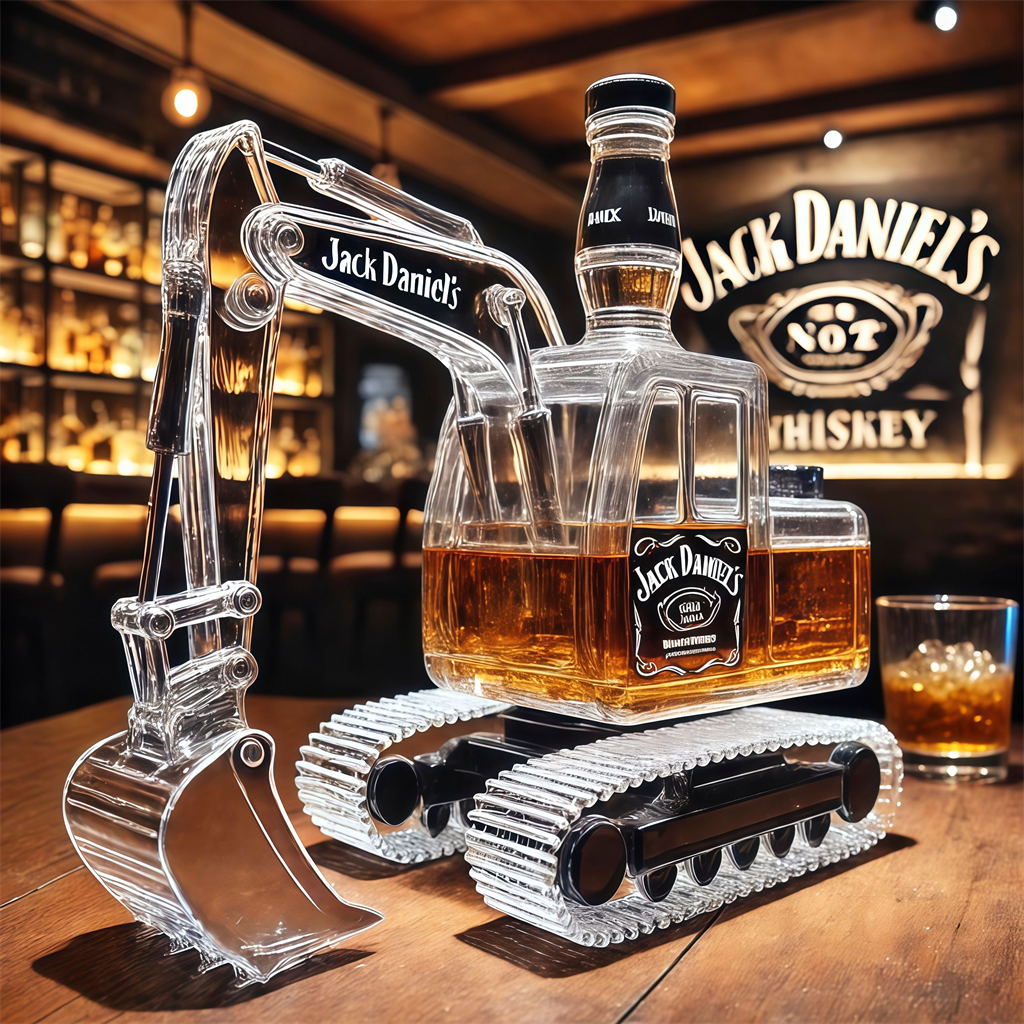 Excavator Whiskey Bottle