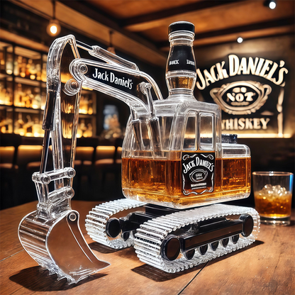 Excavator Whiskey Bottle