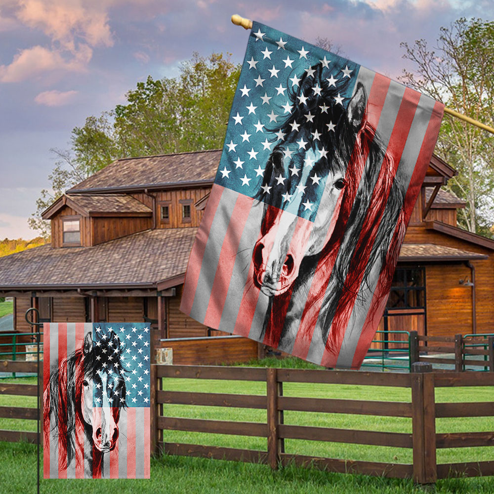 Patriot Horse American Flag MLN490F
