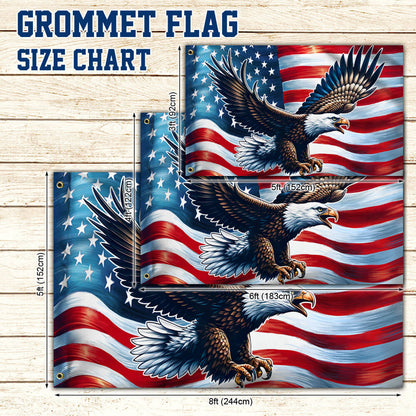 Patriotic Eagle American Grommet Flag TQN2402GF