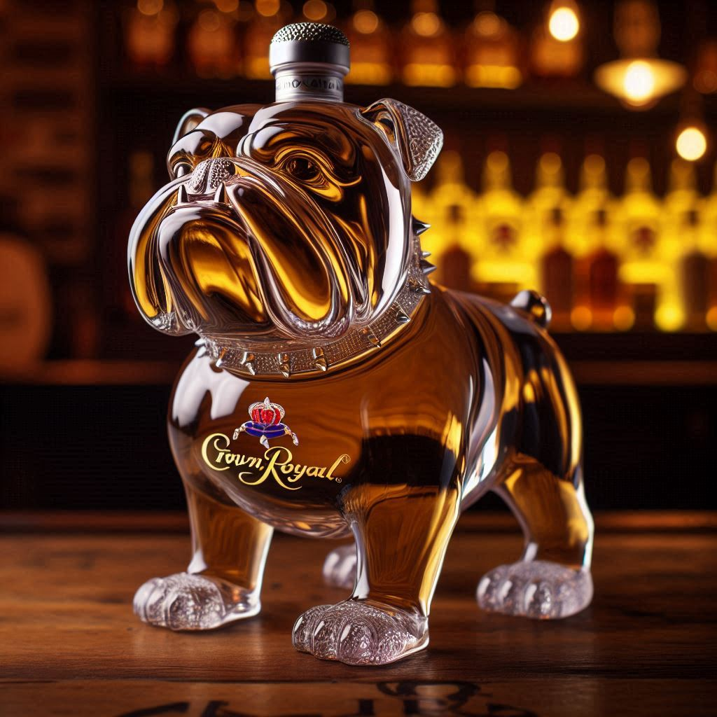 Bulldog Whiskey Bottle