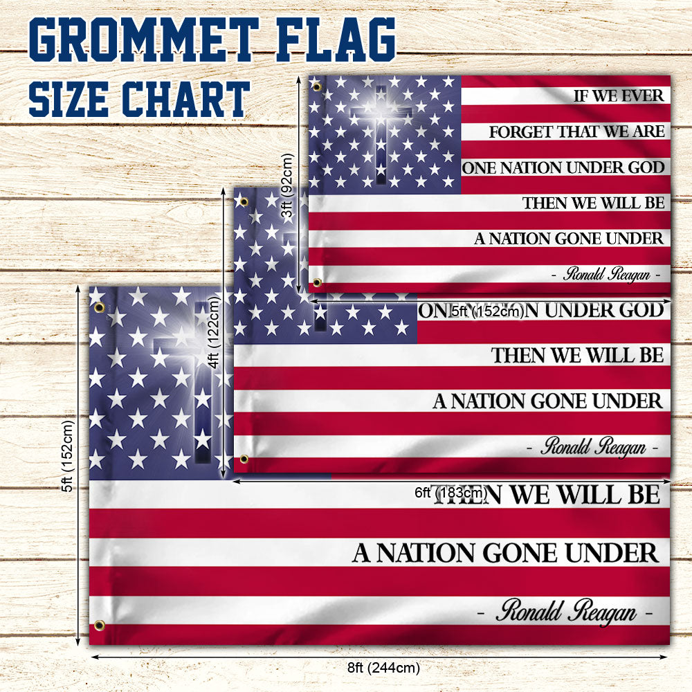 One Nation Under God Grommet Flag TQN41GF