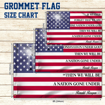 One Nation Under God Grommet Flag TQN41GF