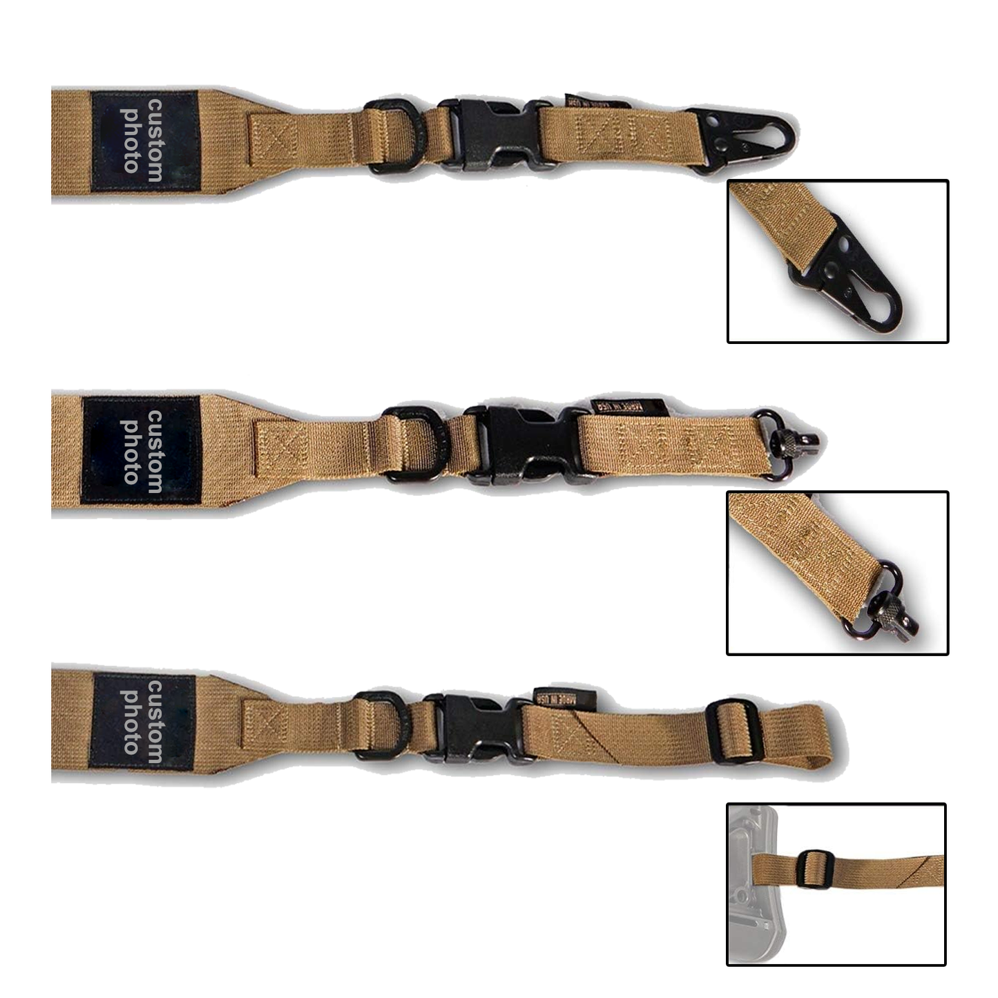 Custom Tactical Gun Sling – Personalized 2-Point Rifle Sling with Your Text or Graphic | Military Style Sling | Custom Gear