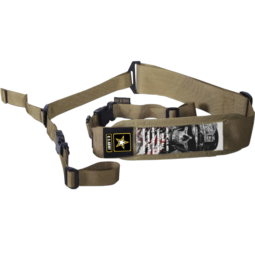 Custom Tactical Gun Sling – Personalized 2-Point Rifle Sling with Your Text or Graphic | Military Style Sling | Custom Gear