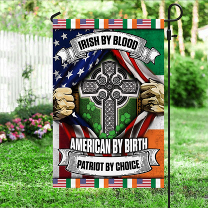 Celtic Cross Flag Irish By Blood American By Birth Patriot By Choice DDH3129F