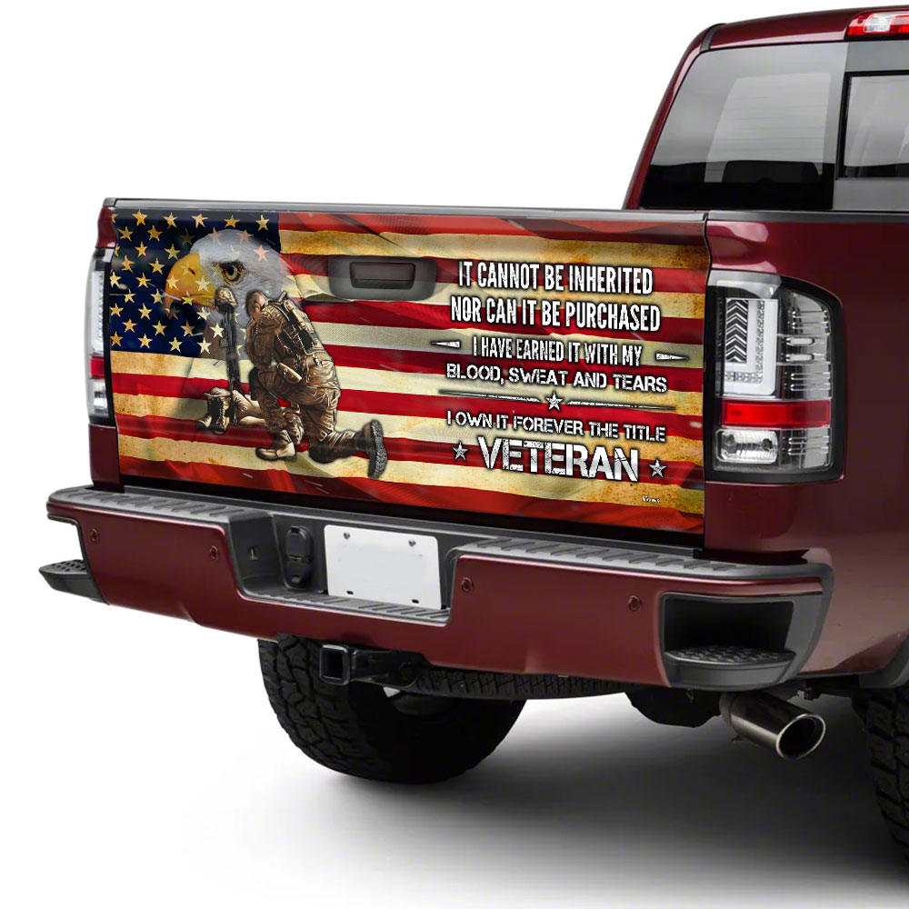 Forever The Title Veteran Truck Tailgate Decal Sticker Wrap