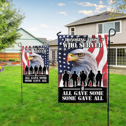 Honoring All Who Served, Veterans Day American Eagle Flag TPT1269F