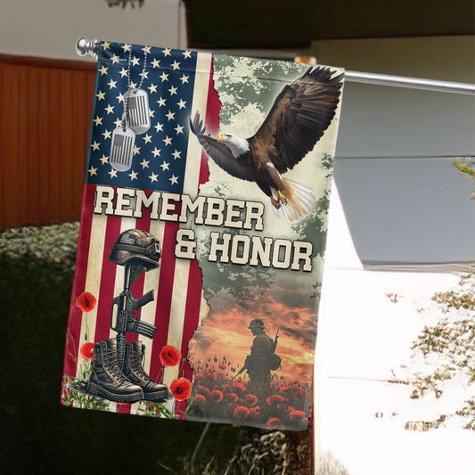 Memorial Day Veteran Remember & Honor Flag NNT02DTD