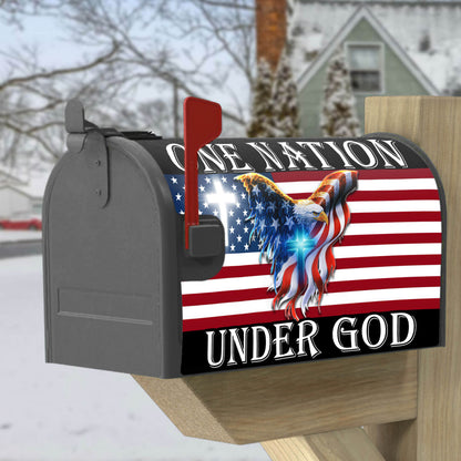 One Nation Under God American Eagle Patriotic Mailbox Cover