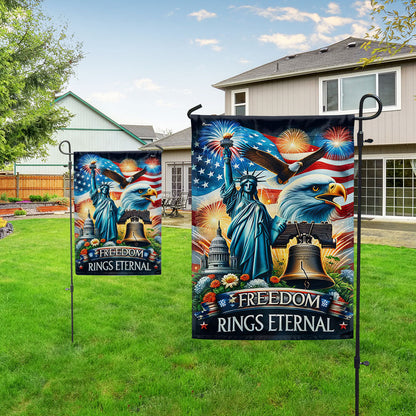 Flagwix American Flag - Independence Day Liberty Bell Freedom Rings Eternal Flag MLN3079F
