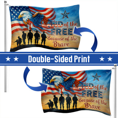 Flagwix American Flag - Memorial Day Eagle Land Of The Free Veteran Grommet Flag NNT86NTH