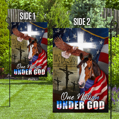 Horse Eagle One Nation Under God Flag