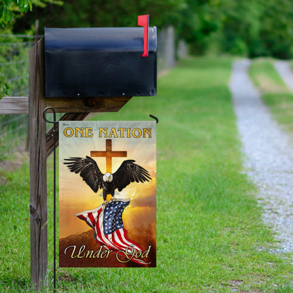 One Nation Under God. Christian. Eagle Flag
