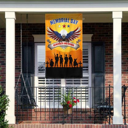 US Veterans Eagle Memorial Day Remember and Honor Flag MLN1286F