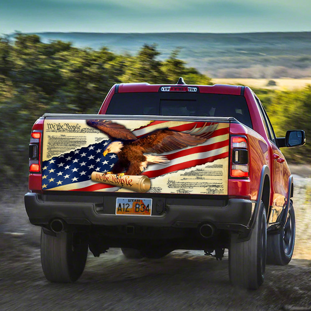 We The People Tailgate Decal Sticker Wrap