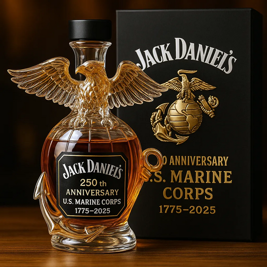 U.S. Marine Corps 250th Anniversary Commemorative Whiskey Bottle