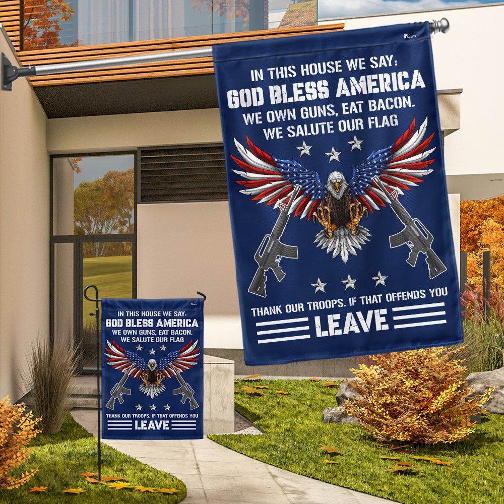 Memorial Day FLAGWIX Patriotic Eagle Flag God Bless America We Salute Our Flag Thank Our Troops MLN2749F