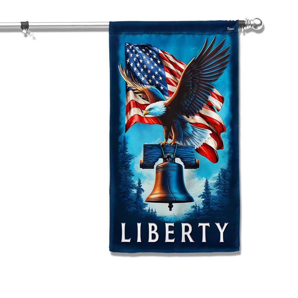 Flagwix American Flag - American Eagle Liberty Bell Flag for 4th of july Decoration