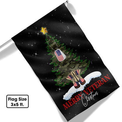 Merry Veteran Christmas Flag TQN664F