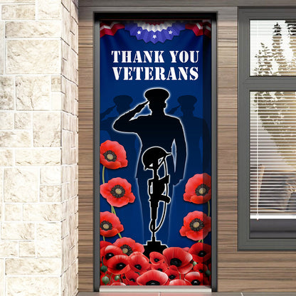 Veterans Day Thank You Veterans For Your Service Door Cover TQN3838D
