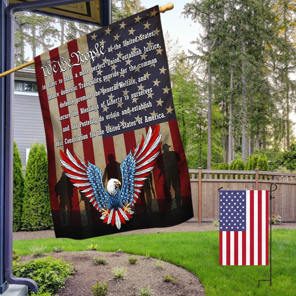 Flagwix American Flag - American Patriotic Eagle, We The People of the United States Flag TPT880F