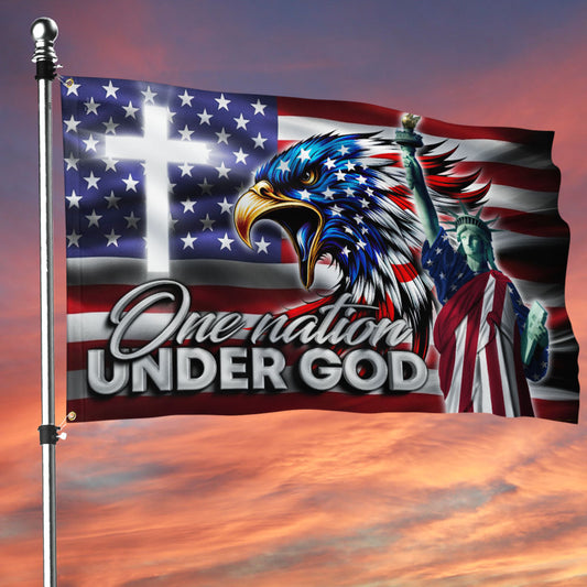 One Nation Under God Eagle Grommet Flag TQN2699GF