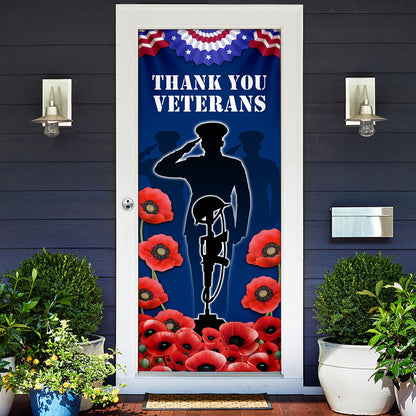 Veterans Day Thank You Veterans For Your Service Door Cover TQN3838D