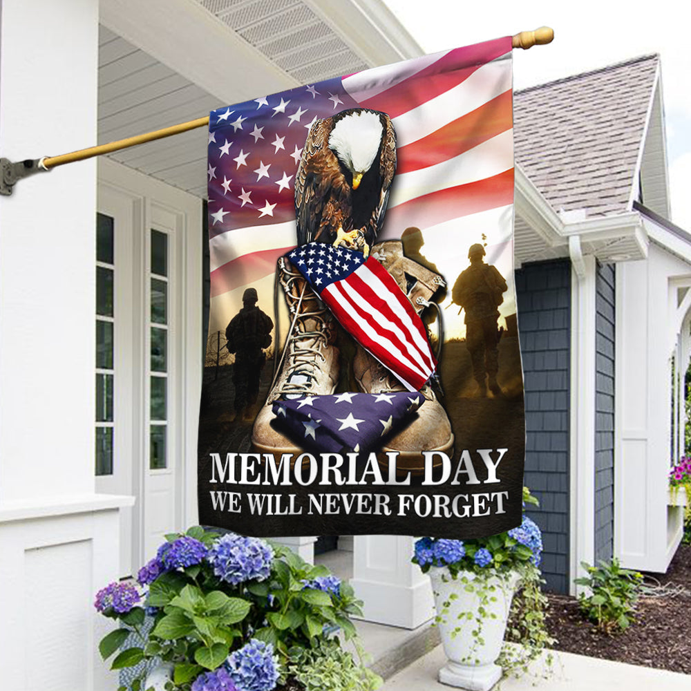 U.S. Veteran Memorial Day. We Will Never Forget American Patriot Flag TPT802F