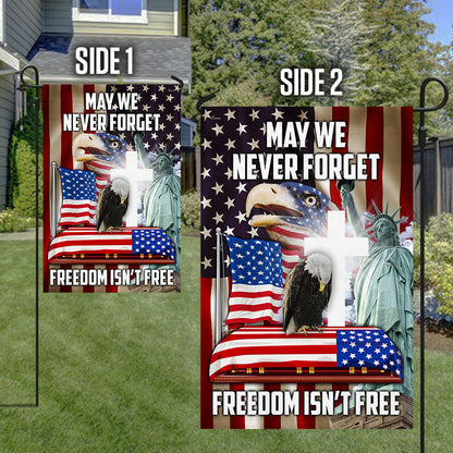 Veteran Eagle Flag May We Never Forget Freedom Isn't Free MLN309F