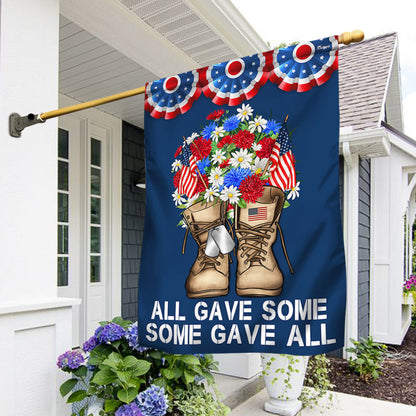 Flagwix American Flag - Memorial Day Military Boots Veteran All Gave Some Some Gave All Flag MLN2950F
