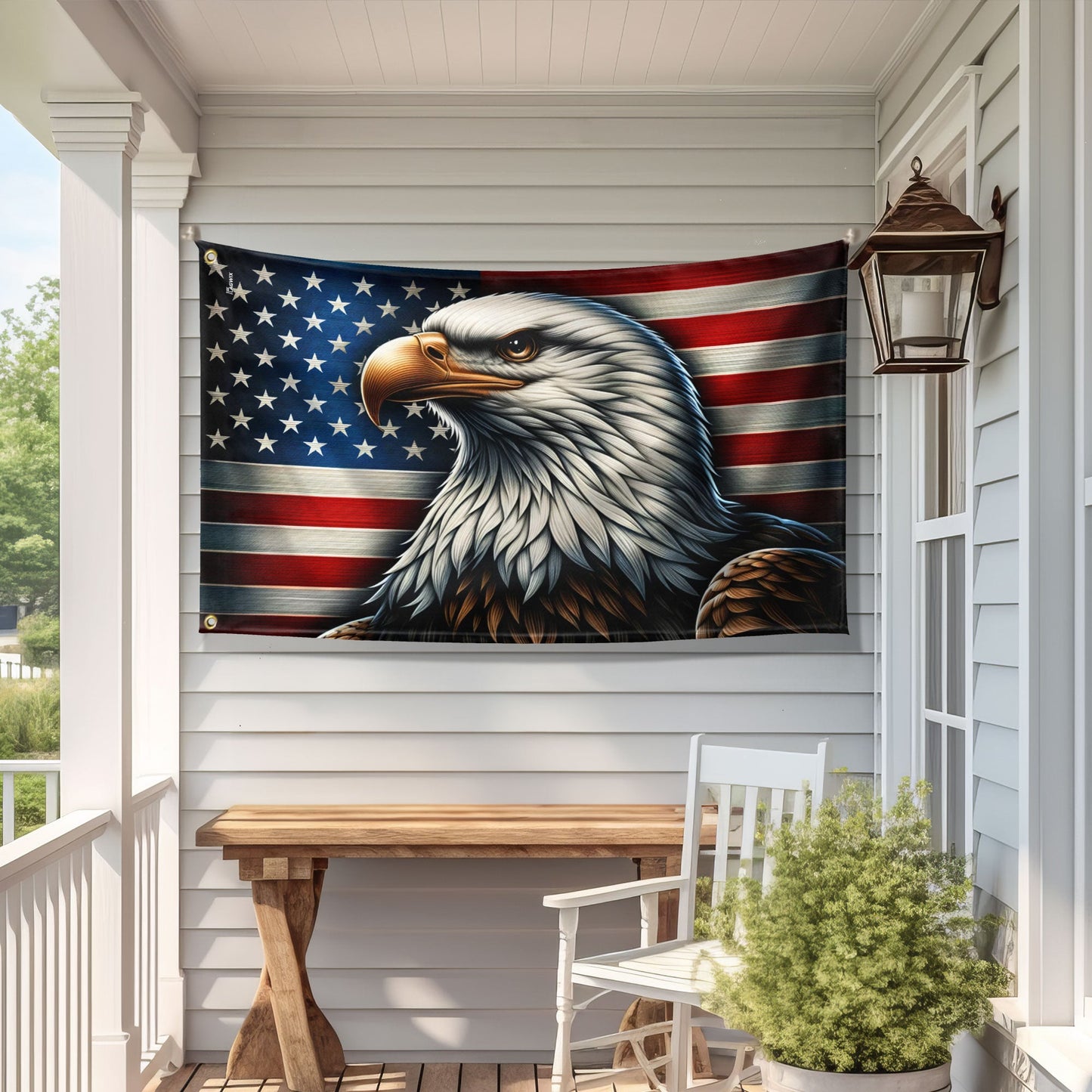 Patriotic Eagle American Grommet Flag TQN2320GF