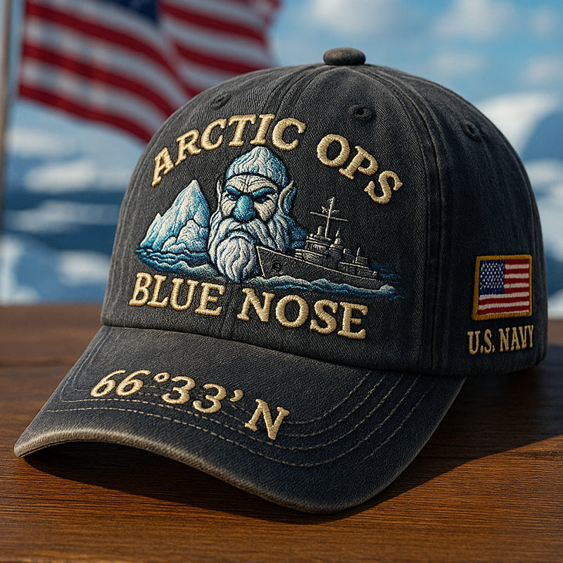 U.S. Navy Arctic Ops Blue Nose Art Print Hat