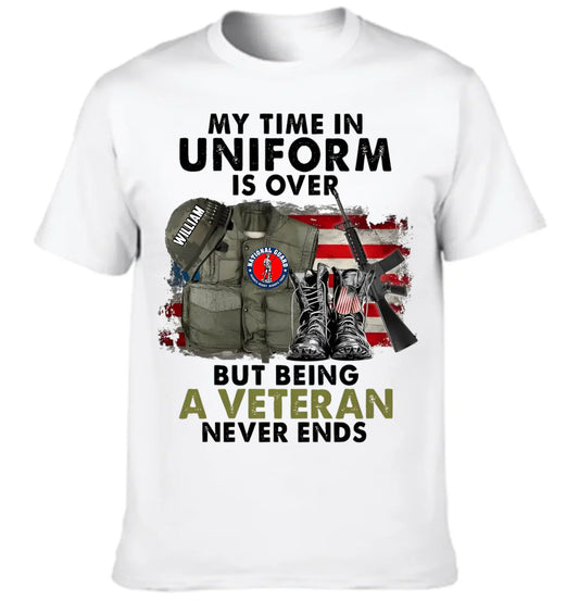 Custom Veterans Honor T-shirt - Personalized Logo and Name Classic Military Gear Printed Apparel - A Gift For Veteran,Family,Dad,Grandfather
