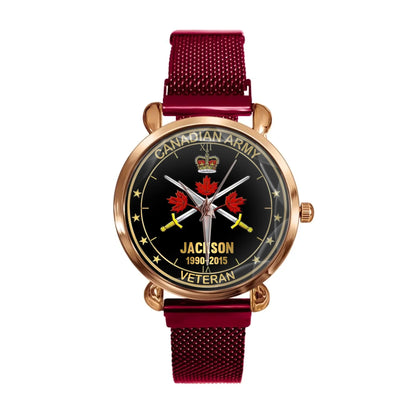 Custom Veteran/Firefighter Themed Watches - Personalised Badge,Name,Time,Department and Title for Commemorative Watches - A Gift For Family,Friend,Veteran,Firefighter