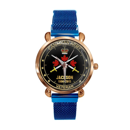 Custom Veteran/Firefighter Themed Watches - Personalised Badge,Name,Time,Department and Title for Commemorative Watches - A Gift For Family,Friend,Veteran,Firefighter