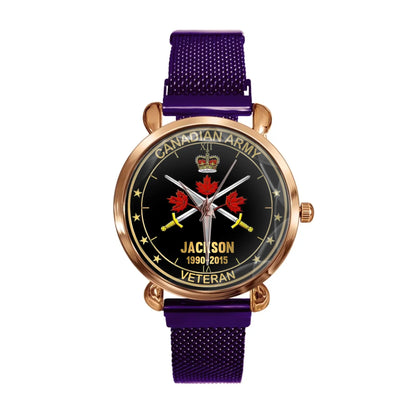 Custom Veteran/Firefighter Themed Watches - Personalised Badge,Name,Time,Department and Title for Commemorative Watches - A Gift For Family,Friend,Veteran,Firefighter