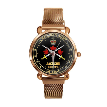 Custom Veteran/Firefighter Themed Watches - Personalised Badge,Name,Time,Department and Title for Commemorative Watches - A Gift For Family,Friend,Veteran,Firefighter