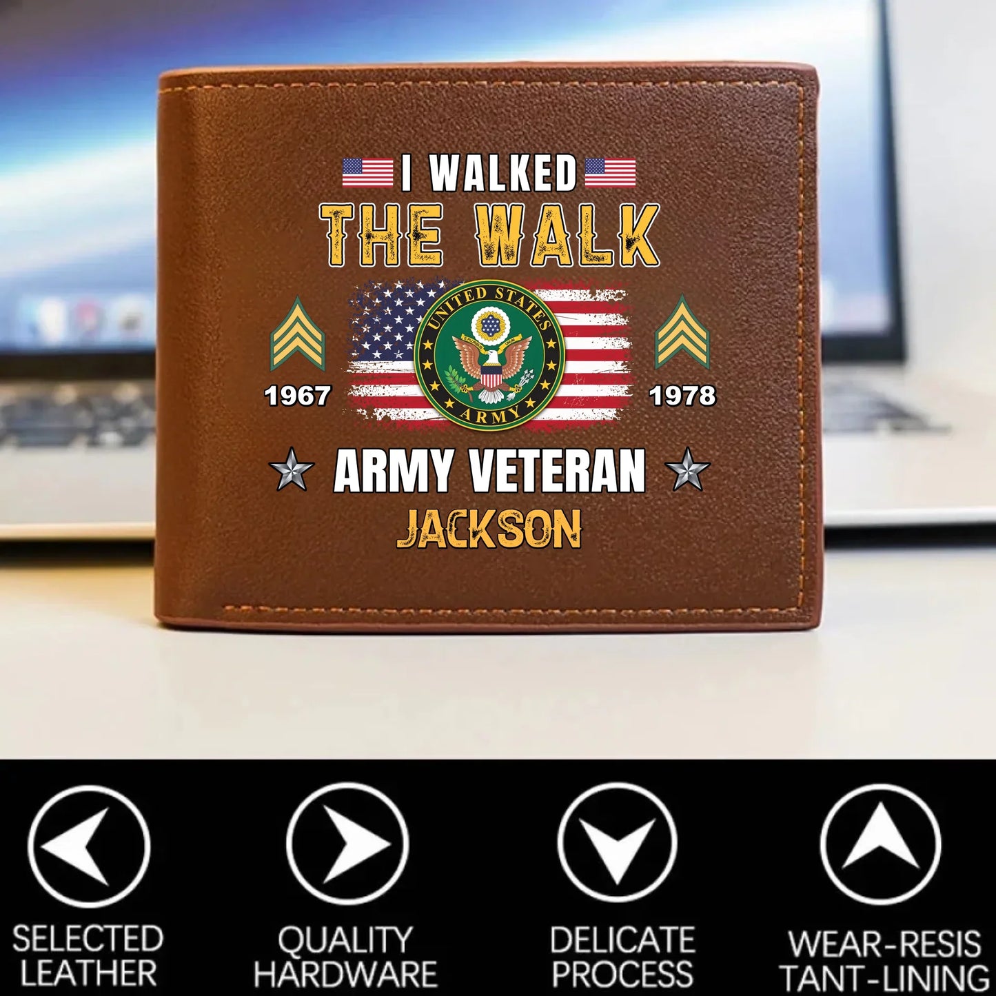 Veteran's Wallet - Personalized Department and Branche