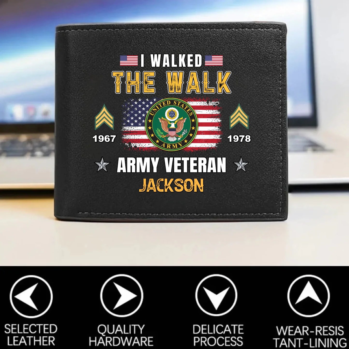 Veteran's Wallet - Personalized Department and Branche
