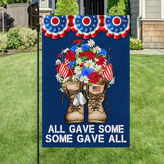 Flagwix American Flag - Memorial Day Military Boots Veteran All Gave Some Some Gave All Flag MLN2950F