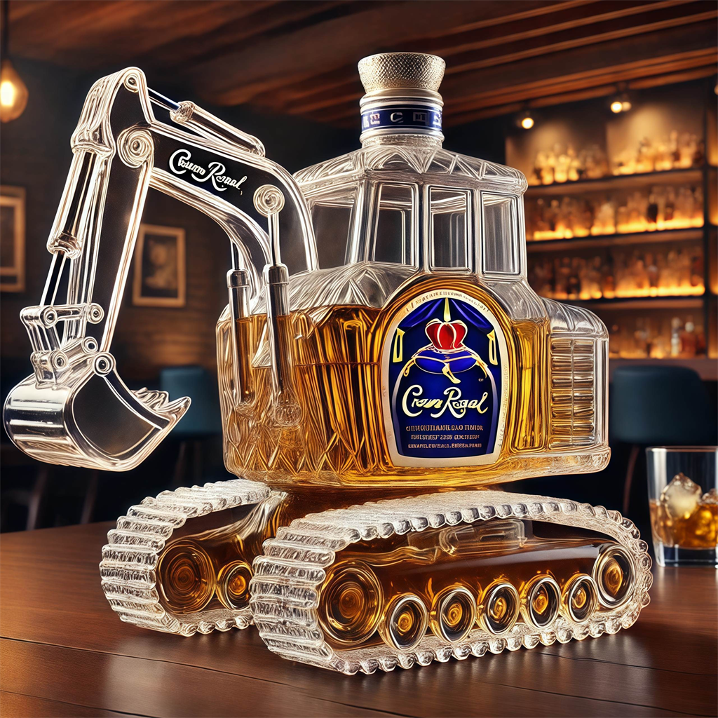 Excavator Whiskey Bottle