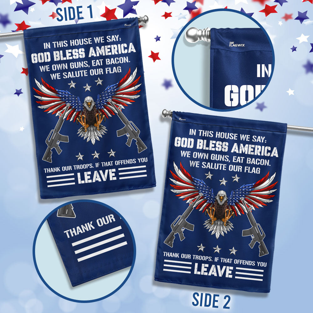Memorial Day FLAGWIX Patriotic Eagle Flag God Bless America We Salute Our Flag Thank Our Troops MLN2749F