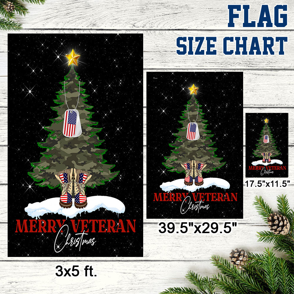 Merry Veteran Christmas Flag TQN664F